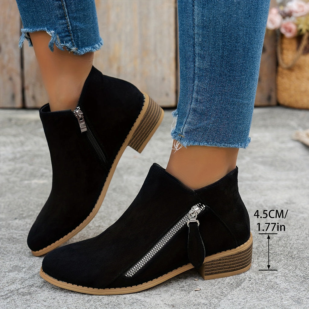 Lola | Refined Side-Zip Ankle Boots for Women