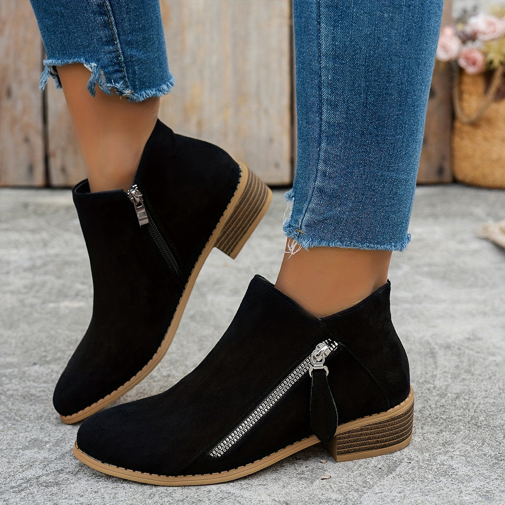 Lola | Refined Side-Zip Ankle Boots for Women
