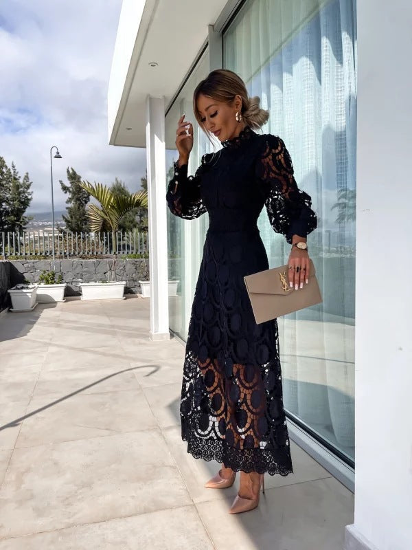 Lottie | Timeless Lace Long Sleeve Christmas Dress