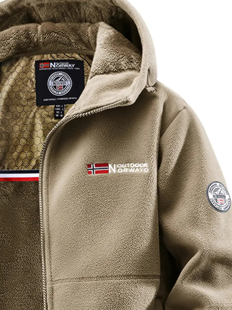 Louie | Relaxed Hooded Full Zip Mens Fleece Jacket