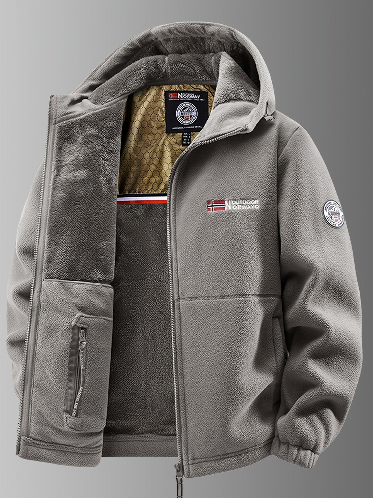 Louie | Relaxed Hooded Full Zip Mens Fleece Jacket