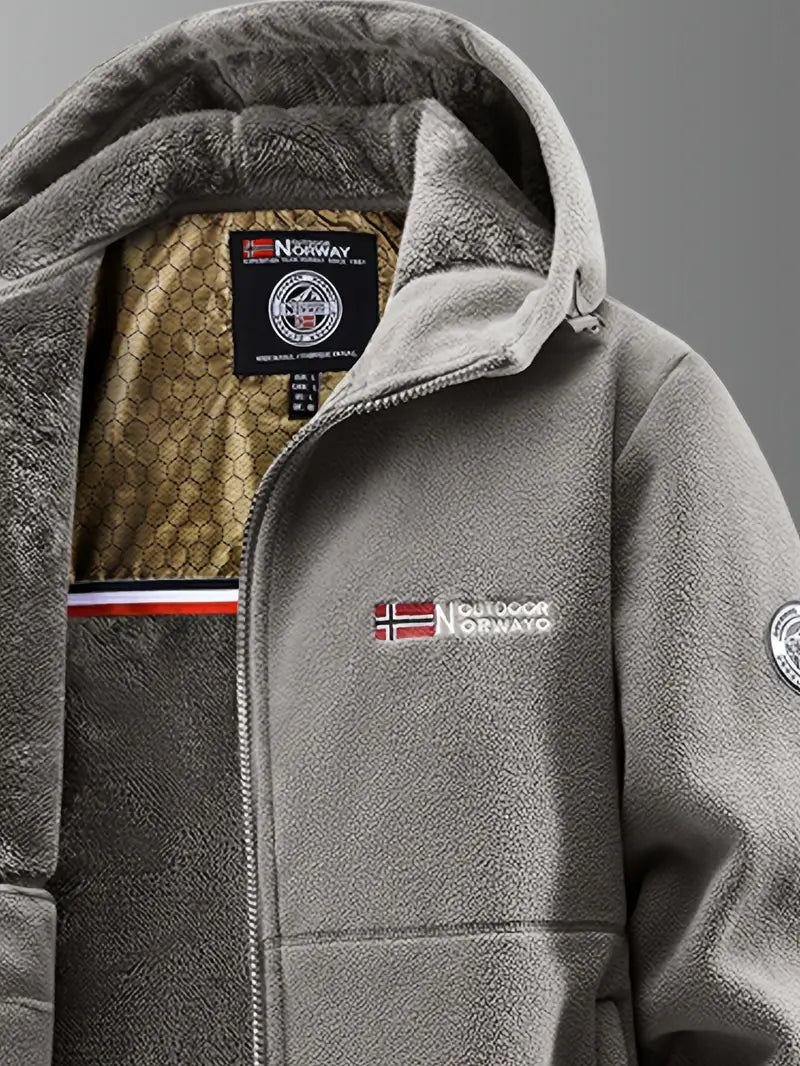 Louie | Relaxed Hooded Full Zip Mens Fleece Jacket