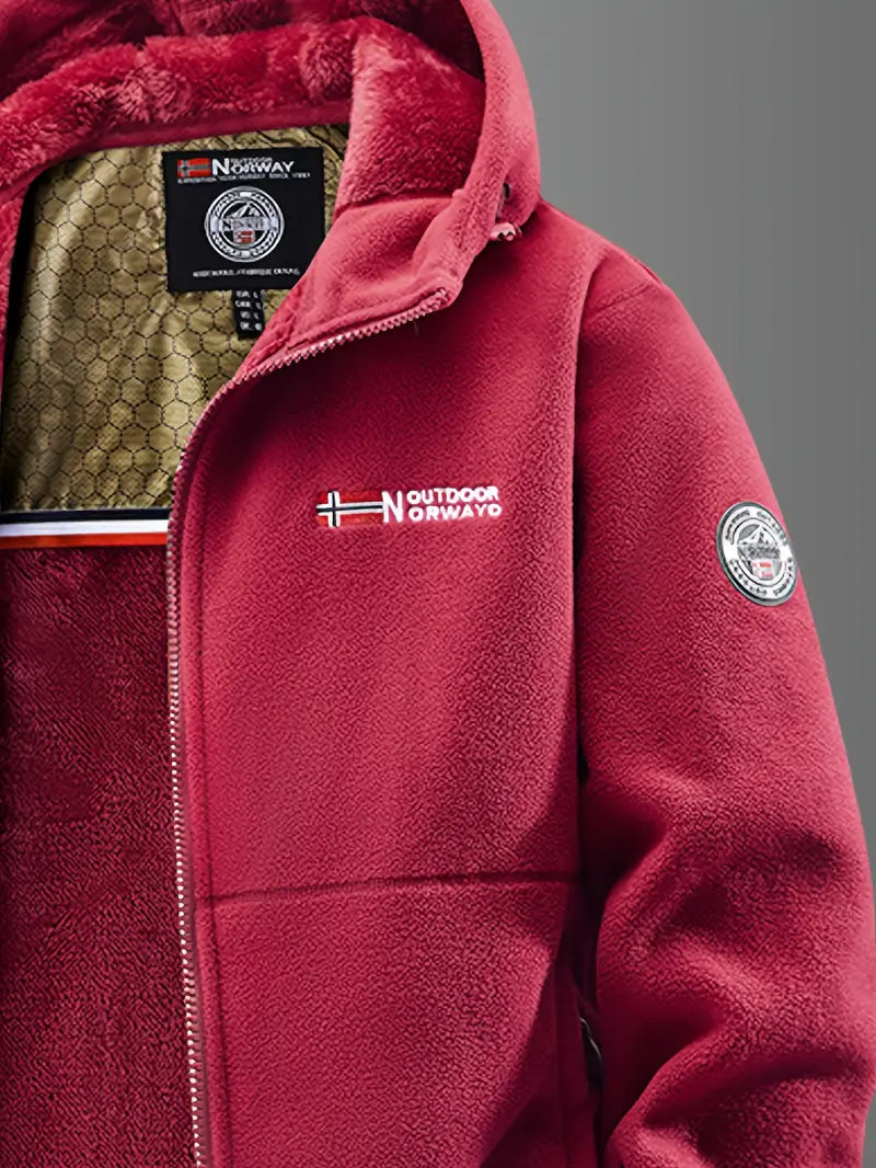 Louie | Relaxed Hooded Full Zip Mens Fleece Jacket