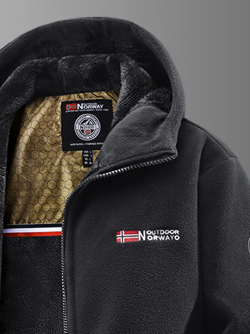 Louie | Relaxed Hooded Full Zip Mens Fleece Jacket