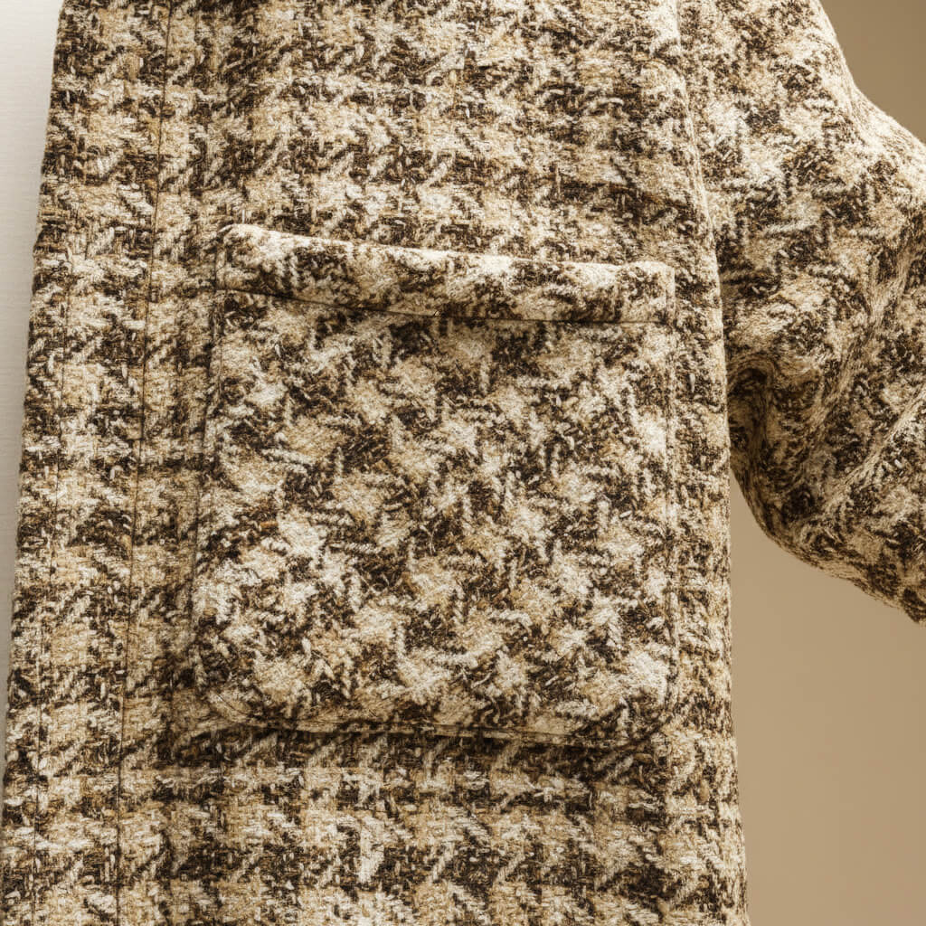 Louie | Stylish Houndstooth Button-Up Tweed Jacket