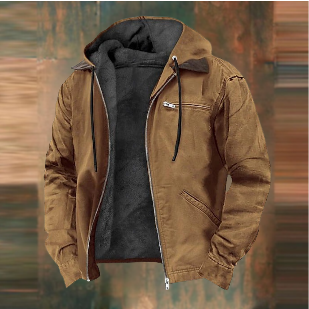 Louis | Polished Fleece-Lined Zip-Up Hoodie Jacket