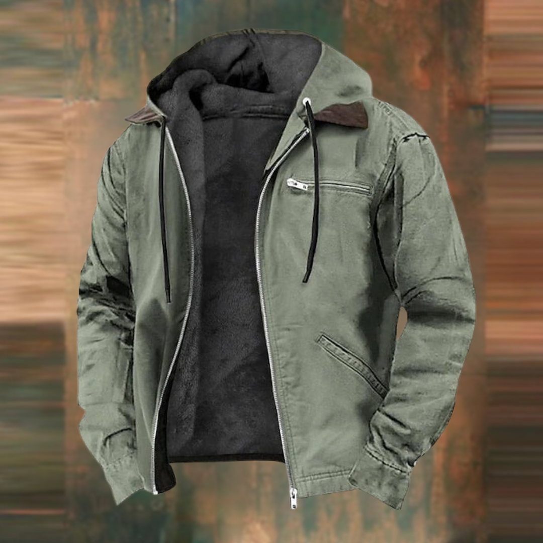 Louis | Polished Fleece-Lined Zip-Up Hoodie Jacket