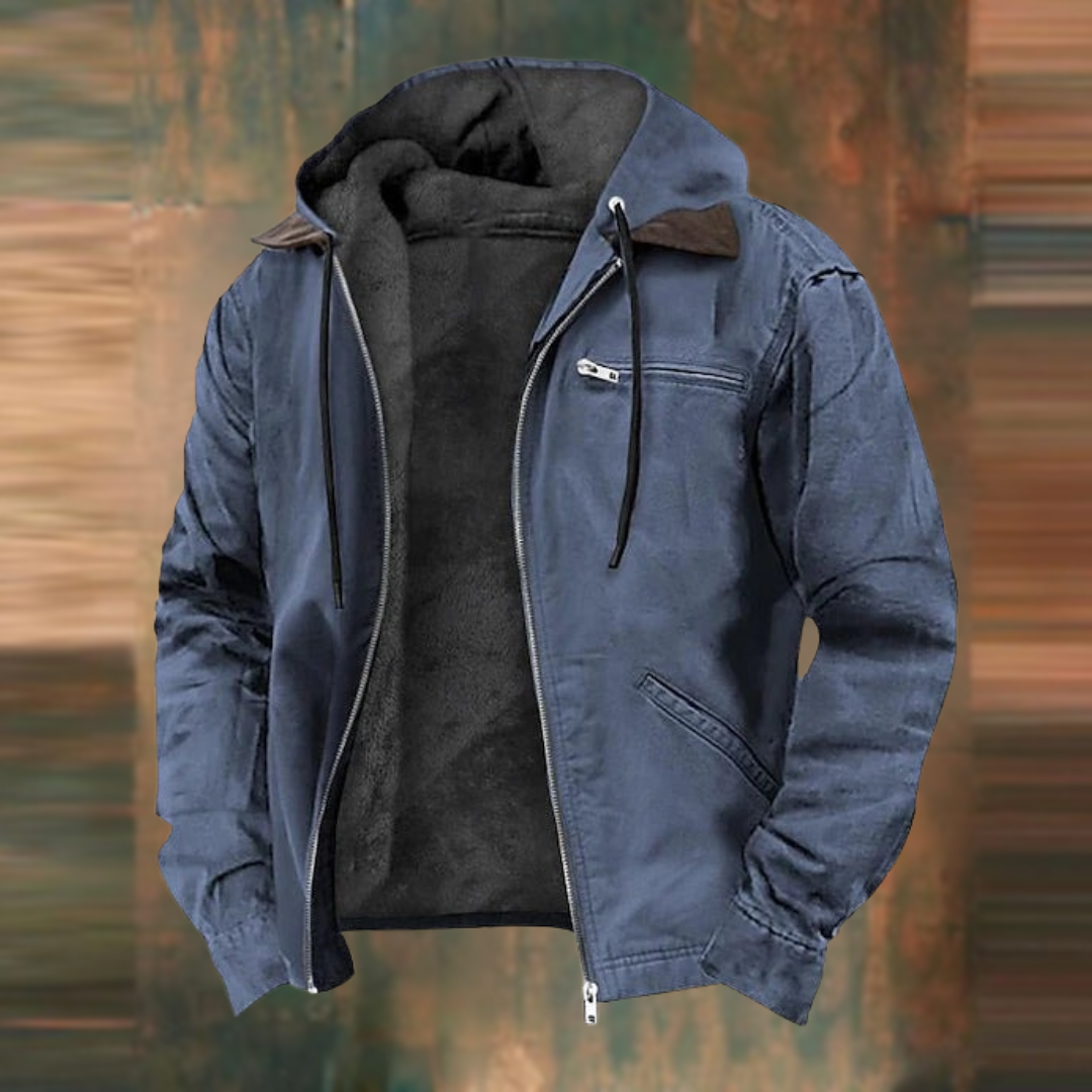 Louis | Polished Fleece-Lined Zip-Up Hoodie Jacket