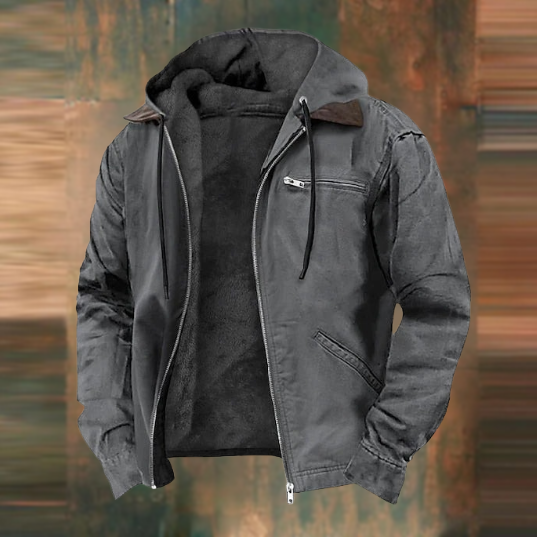 Louis | Polished Fleece-Lined Zip-Up Hoodie Jacket