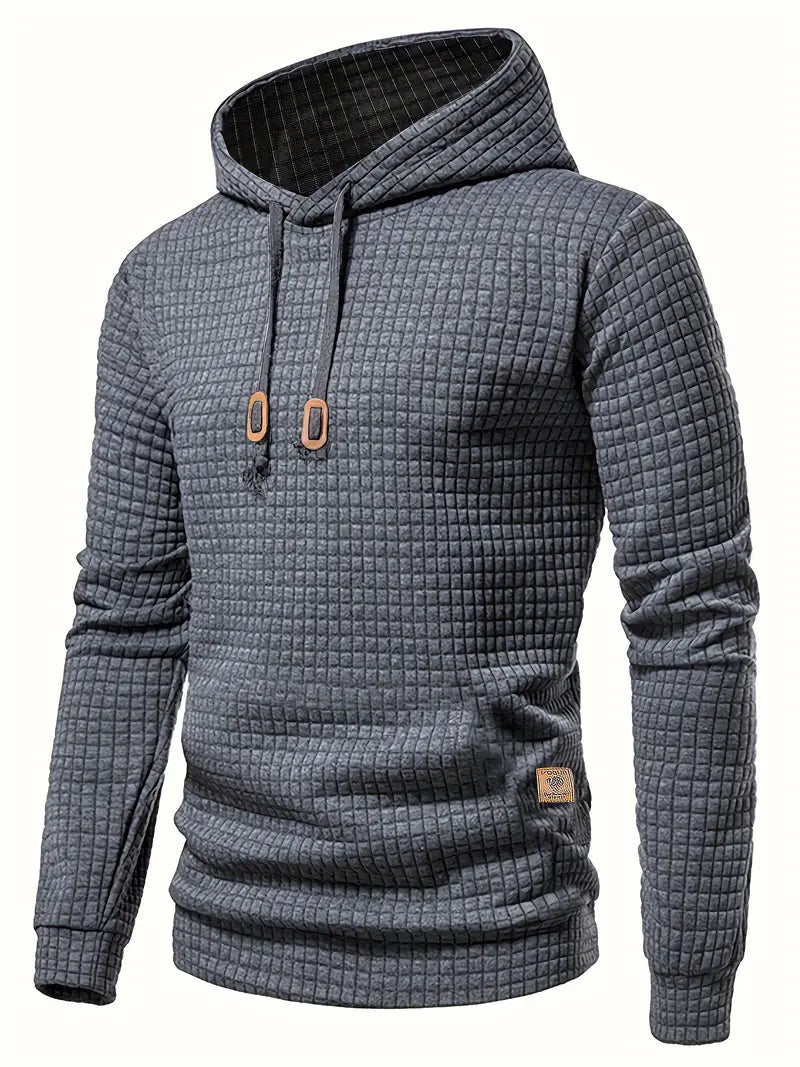 Louis | Polished Waffle Knit Pullover Hoodie Streetwear