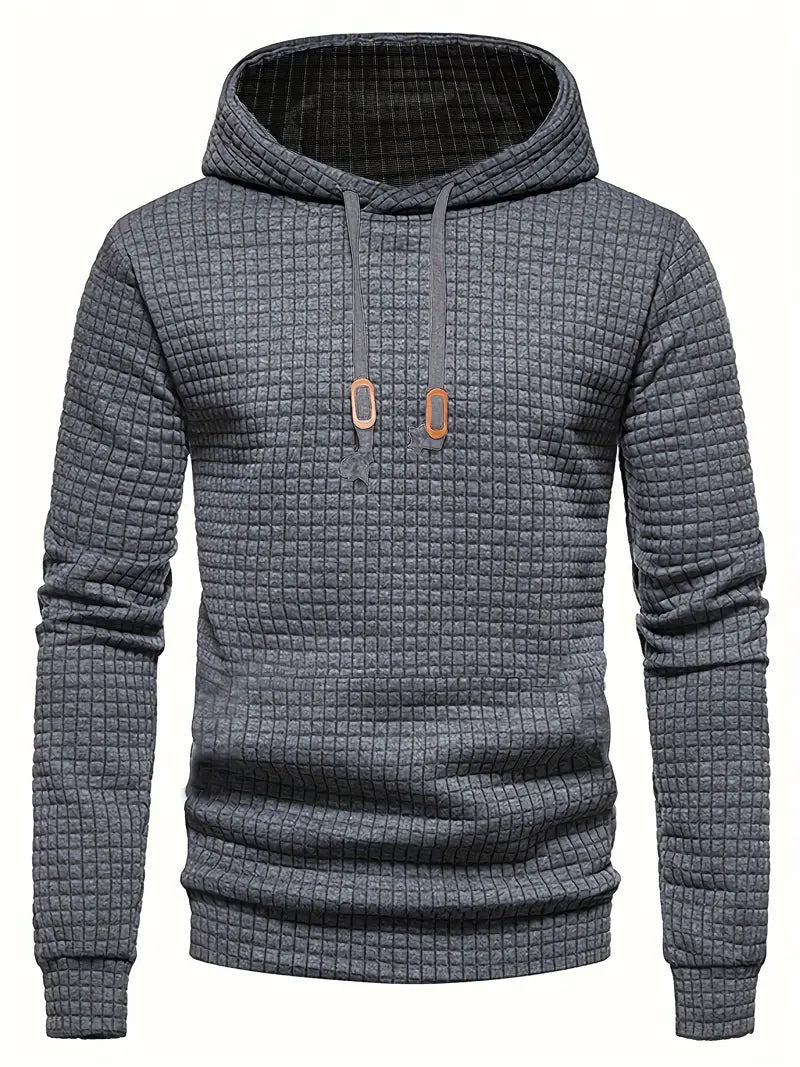 Louis | Polished Waffle Knit Pullover Hoodie Streetwear