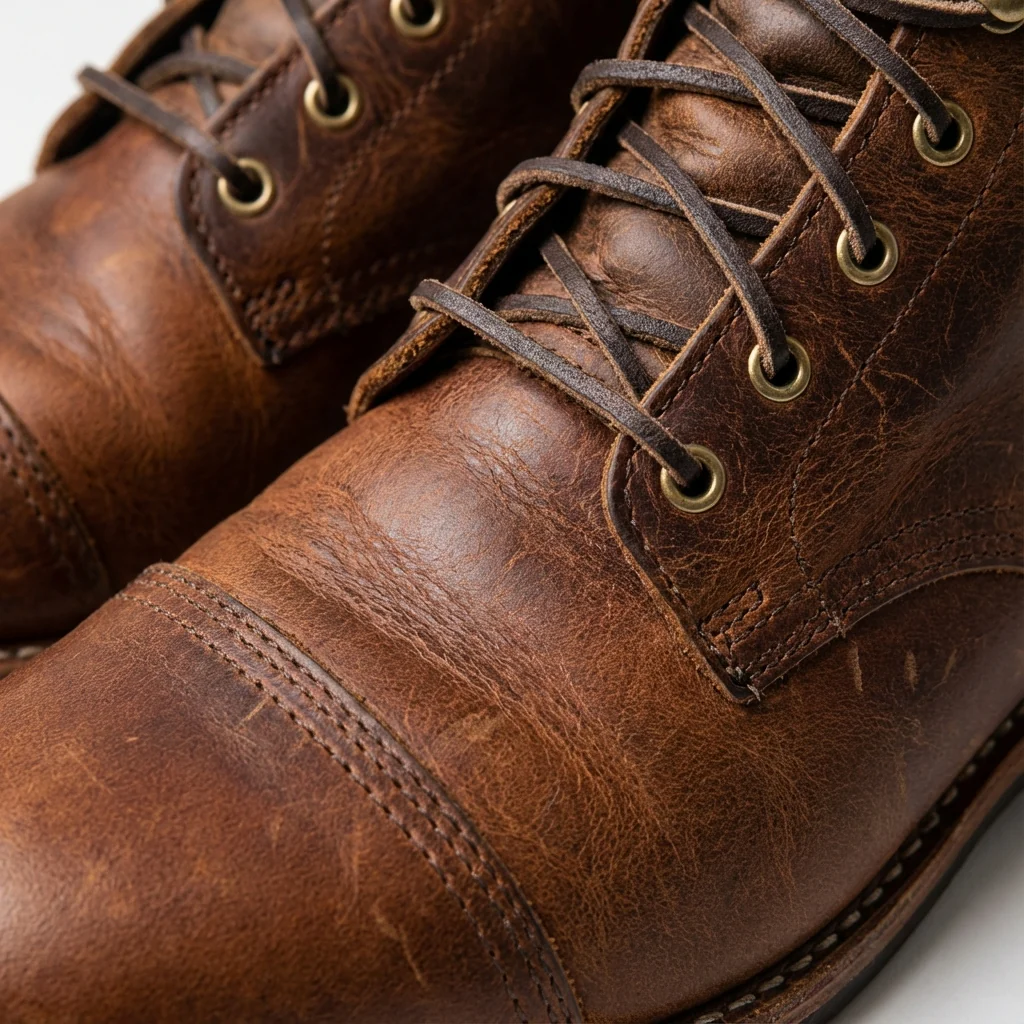 Louis | Rugged Cap Toe Lace-Up Mens Boots