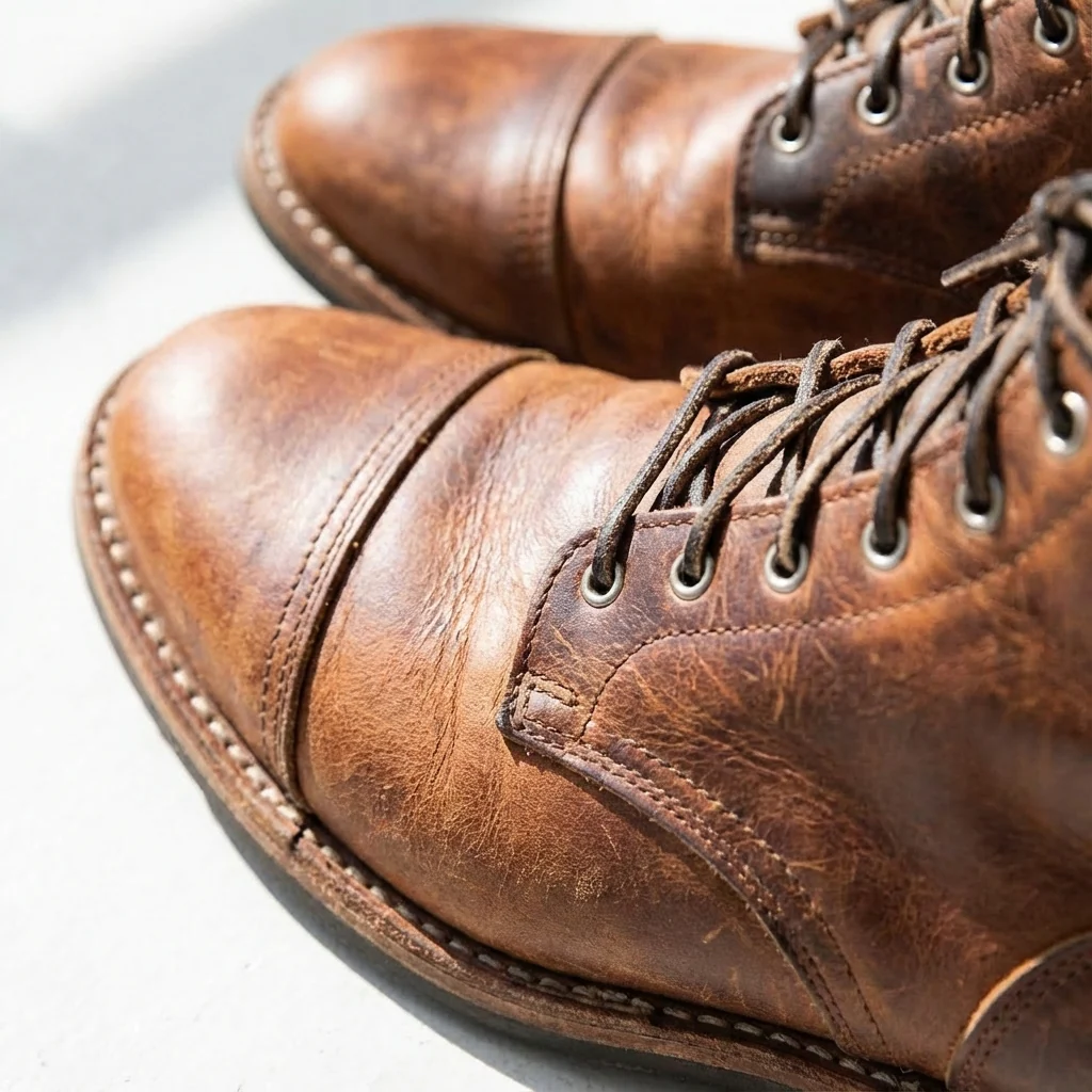 Louis | Rugged Cap Toe Lace-Up Mens Boots