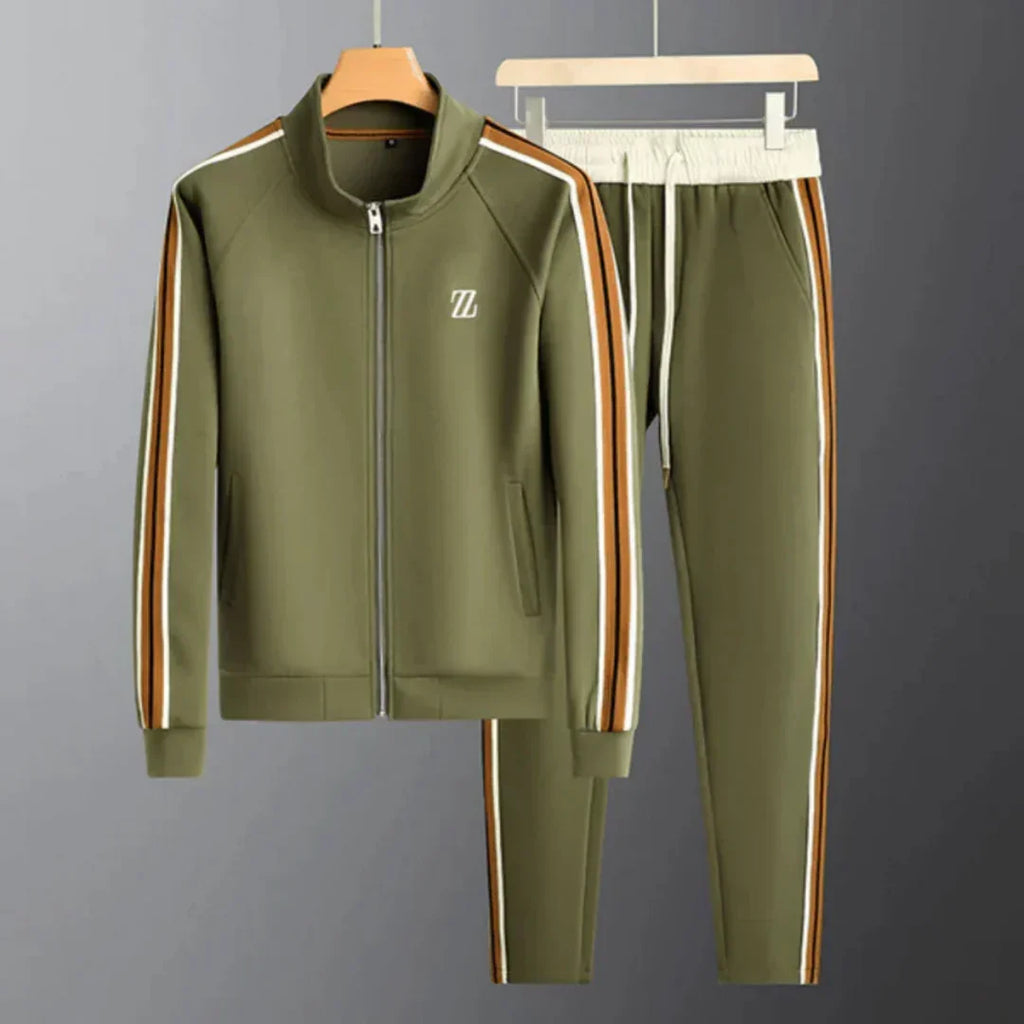 Louis | Stylish Striped Zip-Up Tracksuit Set for Men