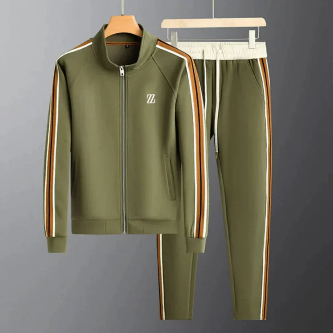 Louis | Stylish Striped Zip-Up Tracksuit Set for Men