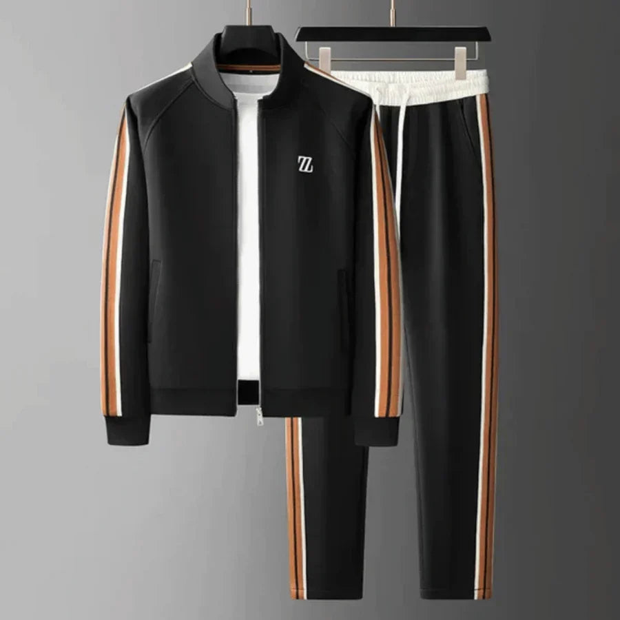 Louis | Stylish Striped Zip-Up Tracksuit Set for Men