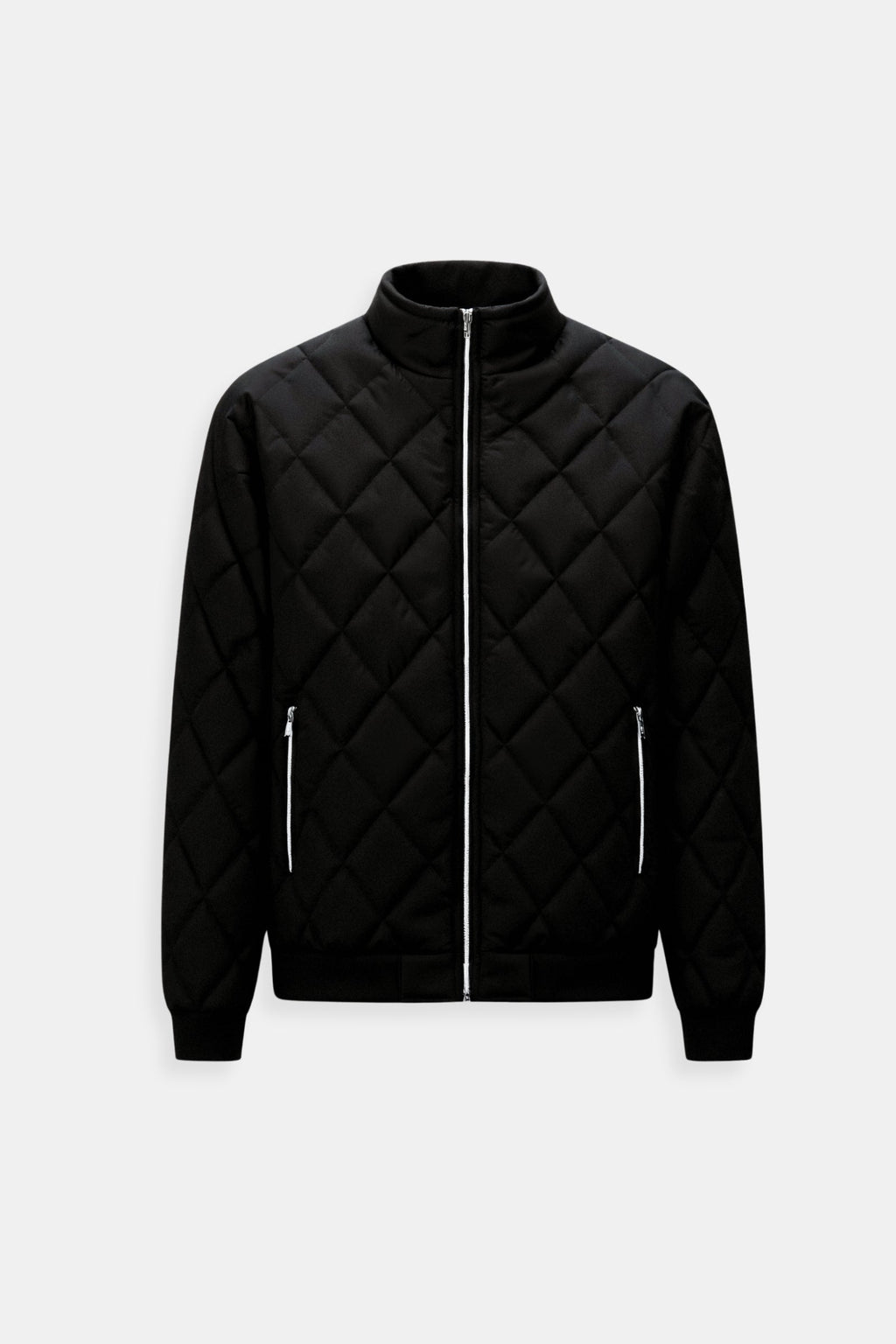 Luca | Cosy Diamond Quilted Jacket with Stand Collar