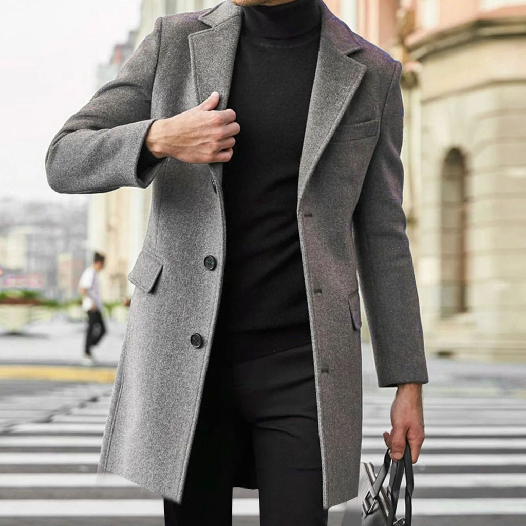 Luca | Cosy Tailored Single-Breasted Winter Mens Coat