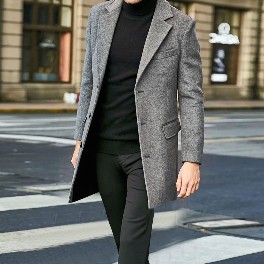 Luca | Cosy Tailored Single-Breasted Winter Mens Coat