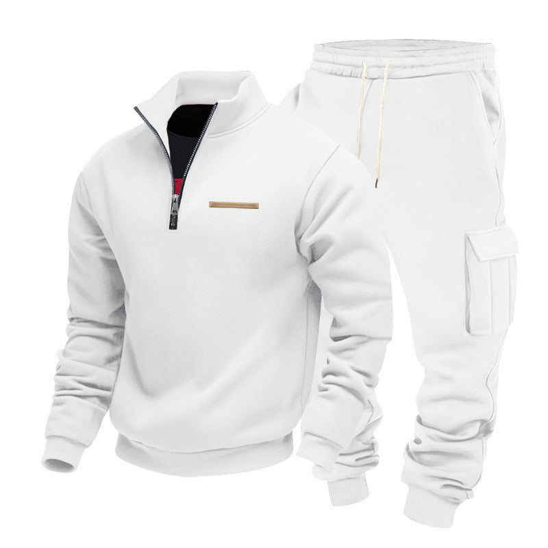 Luca | Effortless Zip-Neck Cargo Jogger Tracksuit