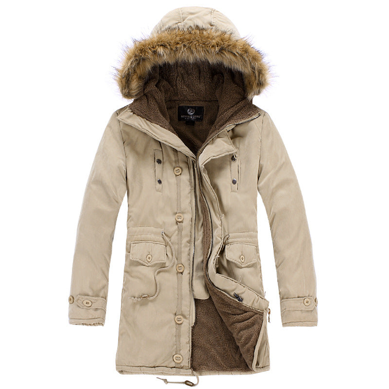 Luca | Sophisticated Fur-Trim Hooded Mens Parka Jacket