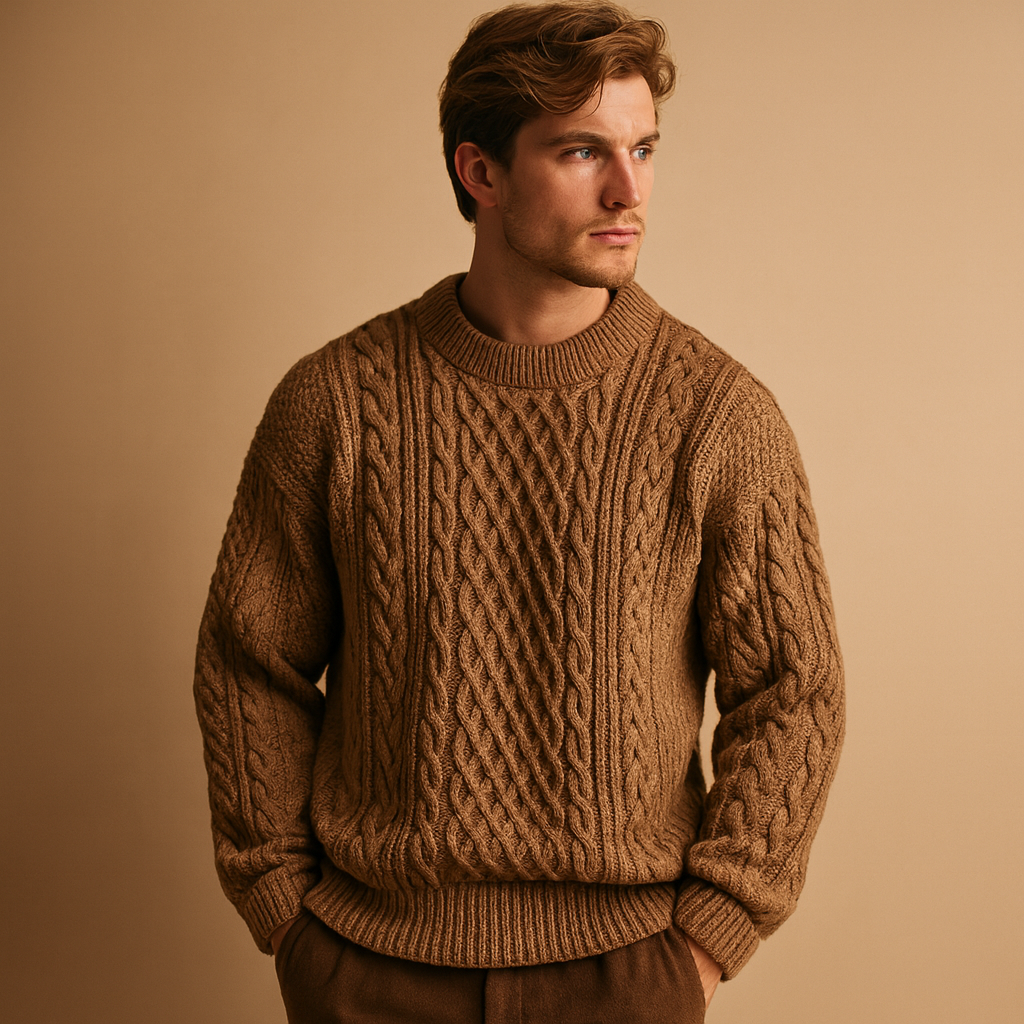Lucas | Chunky Crew Neck Mens Knit Jumper