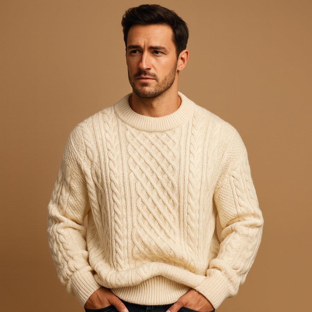Lucas | Chunky Crew Neck Mens Knit Jumper