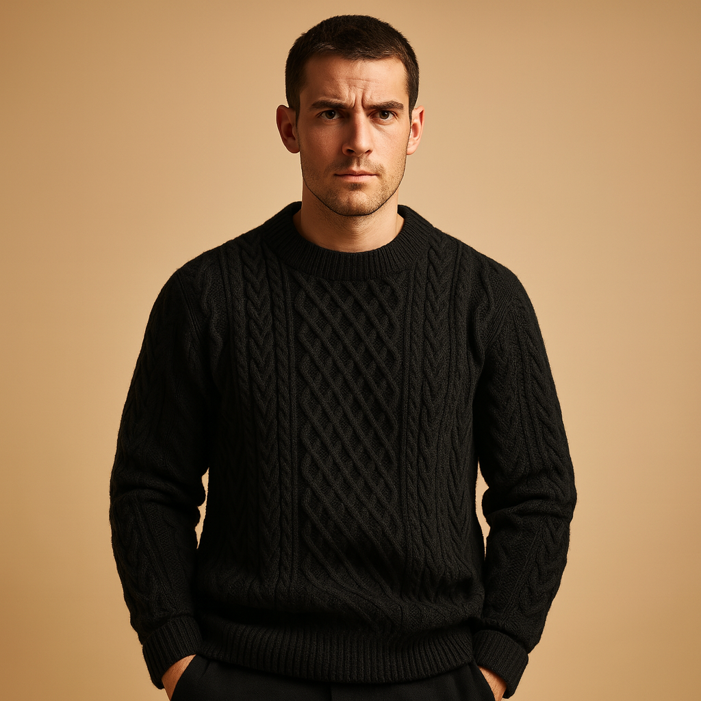 Lucas | Chunky Crew Neck Mens Knit Jumper