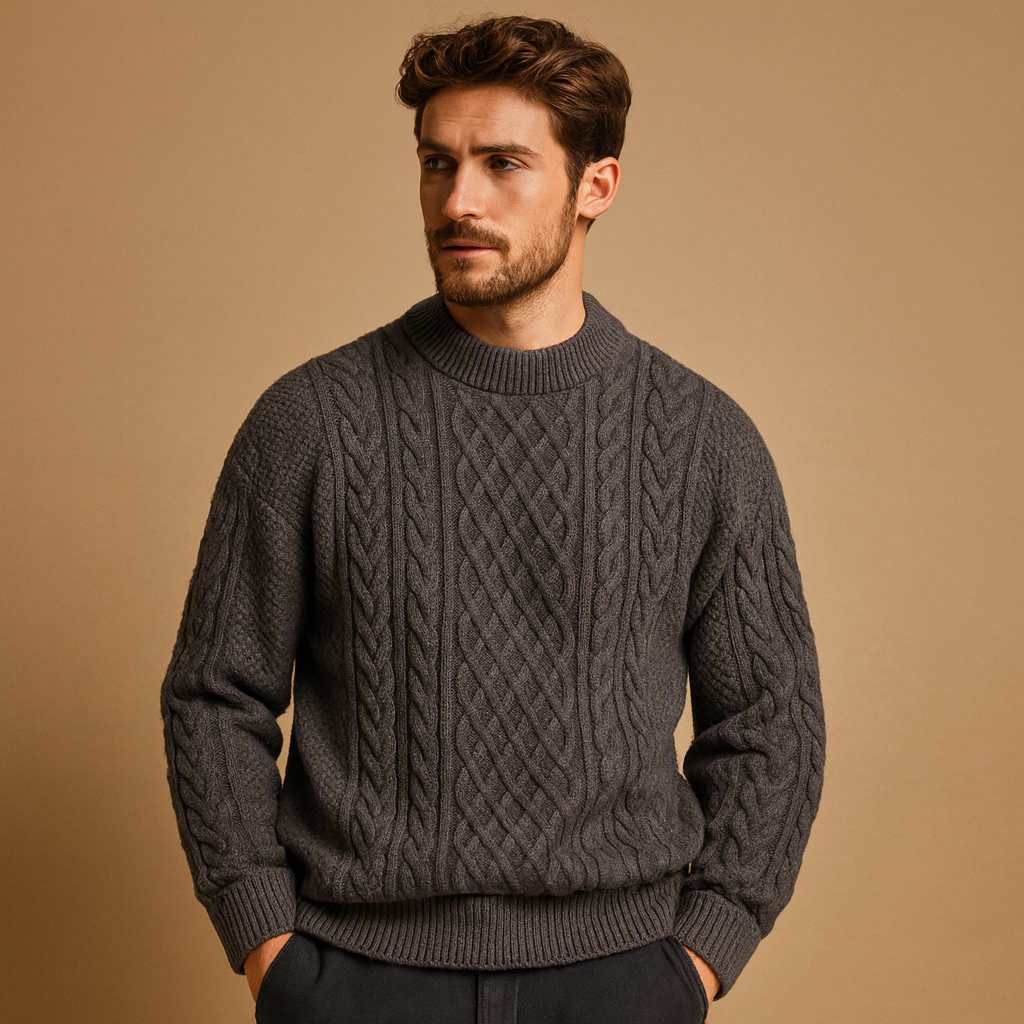 Lucas | Chunky Crew Neck Mens Knit Jumper
