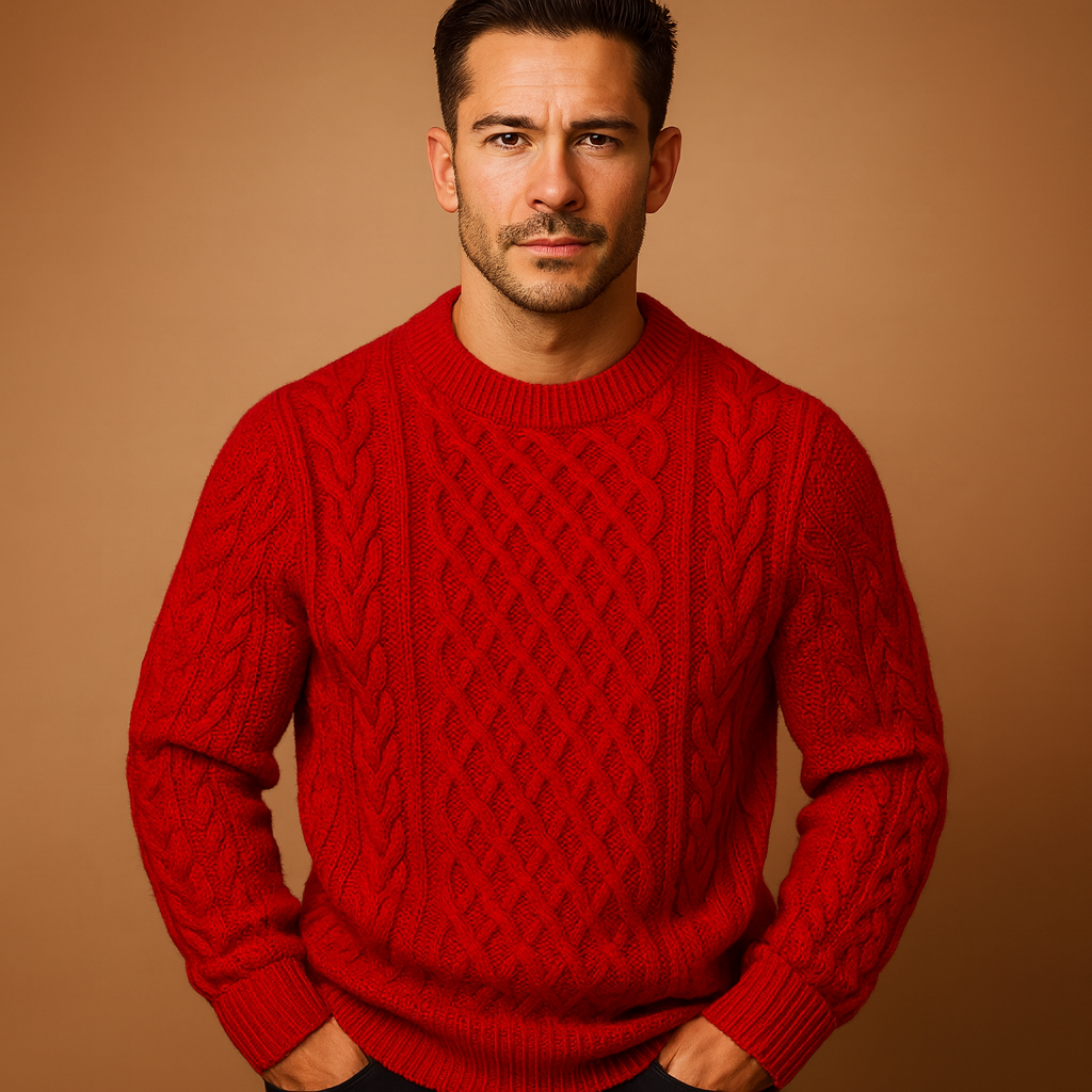Lucas | Chunky Crew Neck Mens Knit Jumper