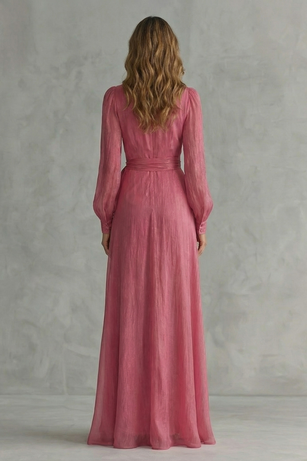 Luna | Cosy Wrap Front Long Sleeve Maxi Christmas Dress