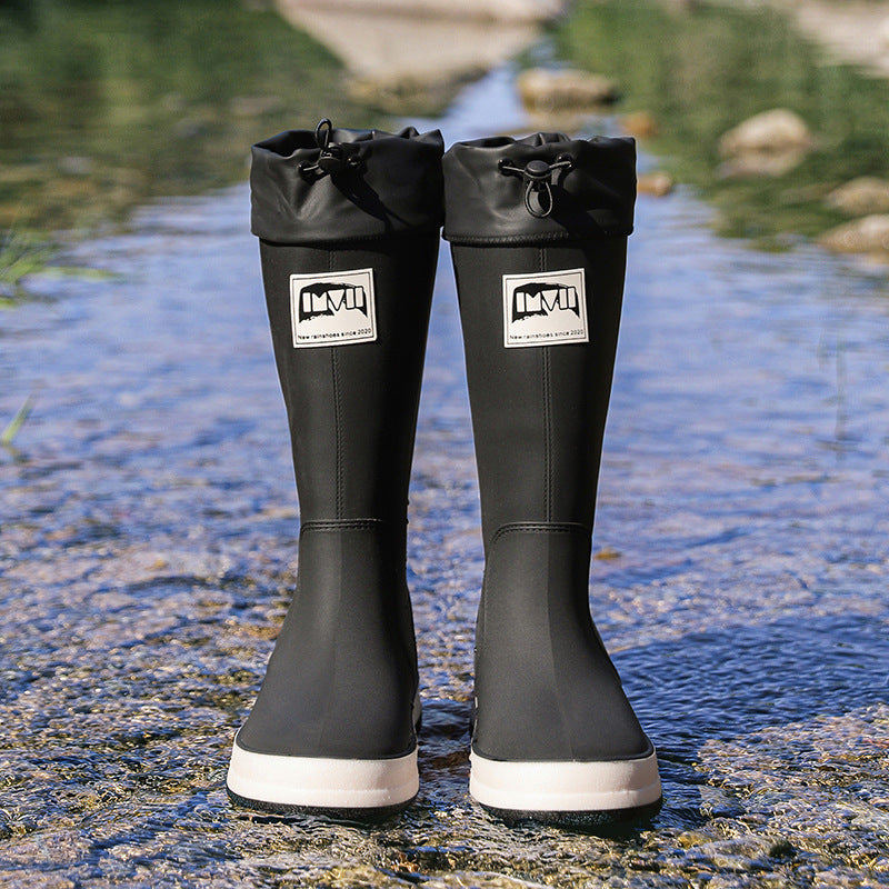 Luna | Stylish Knee High Waterproof Boots with Drawstring Cuff