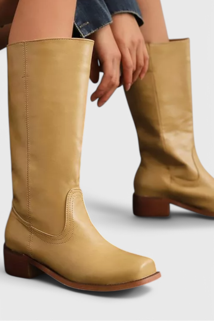 Lyra | Cosy Knee High Heeled Boots for Women