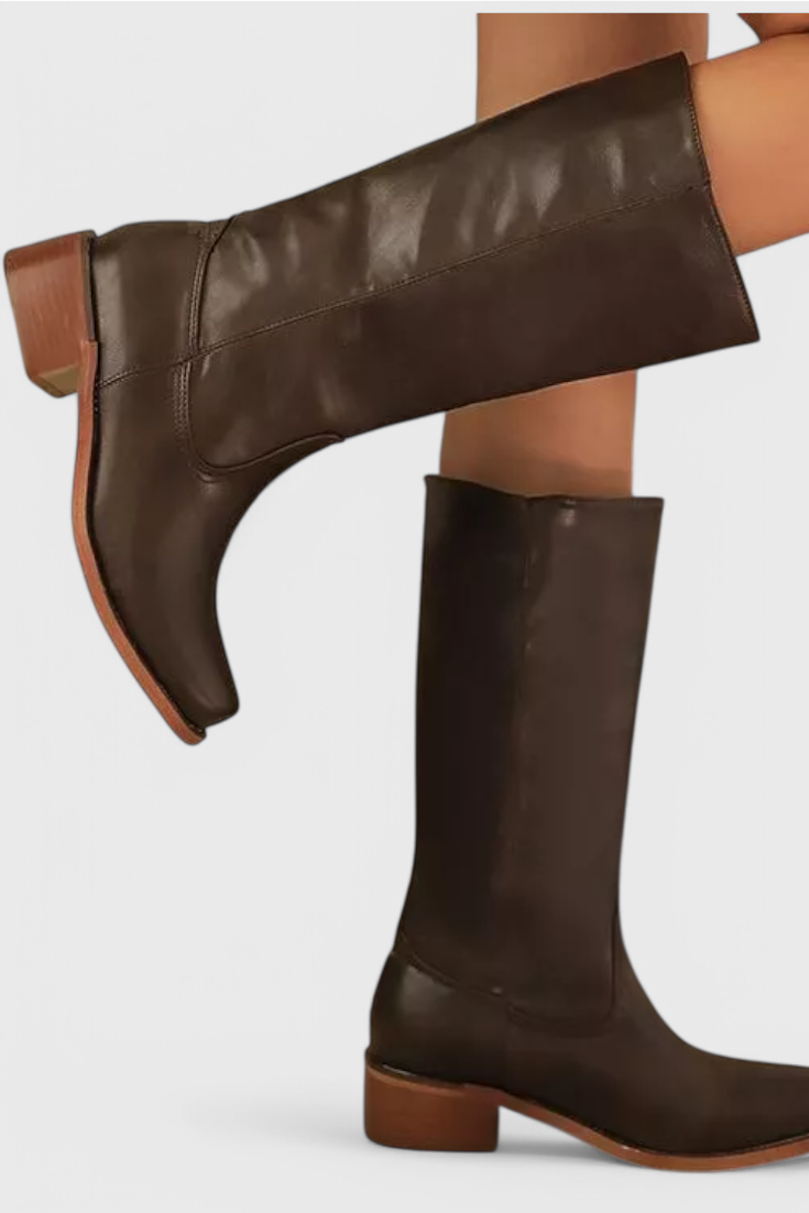 Lyra | Cosy Knee High Heeled Boots for Women