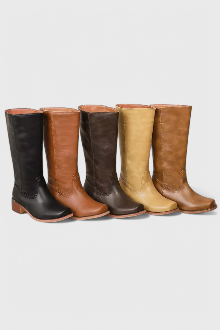 Lyra | Cosy Knee High Heeled Boots for Women
