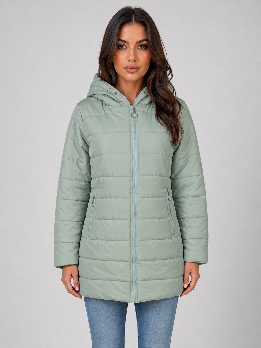 Lyra | Stylish Hooded Longline Quilted Puffer Coat