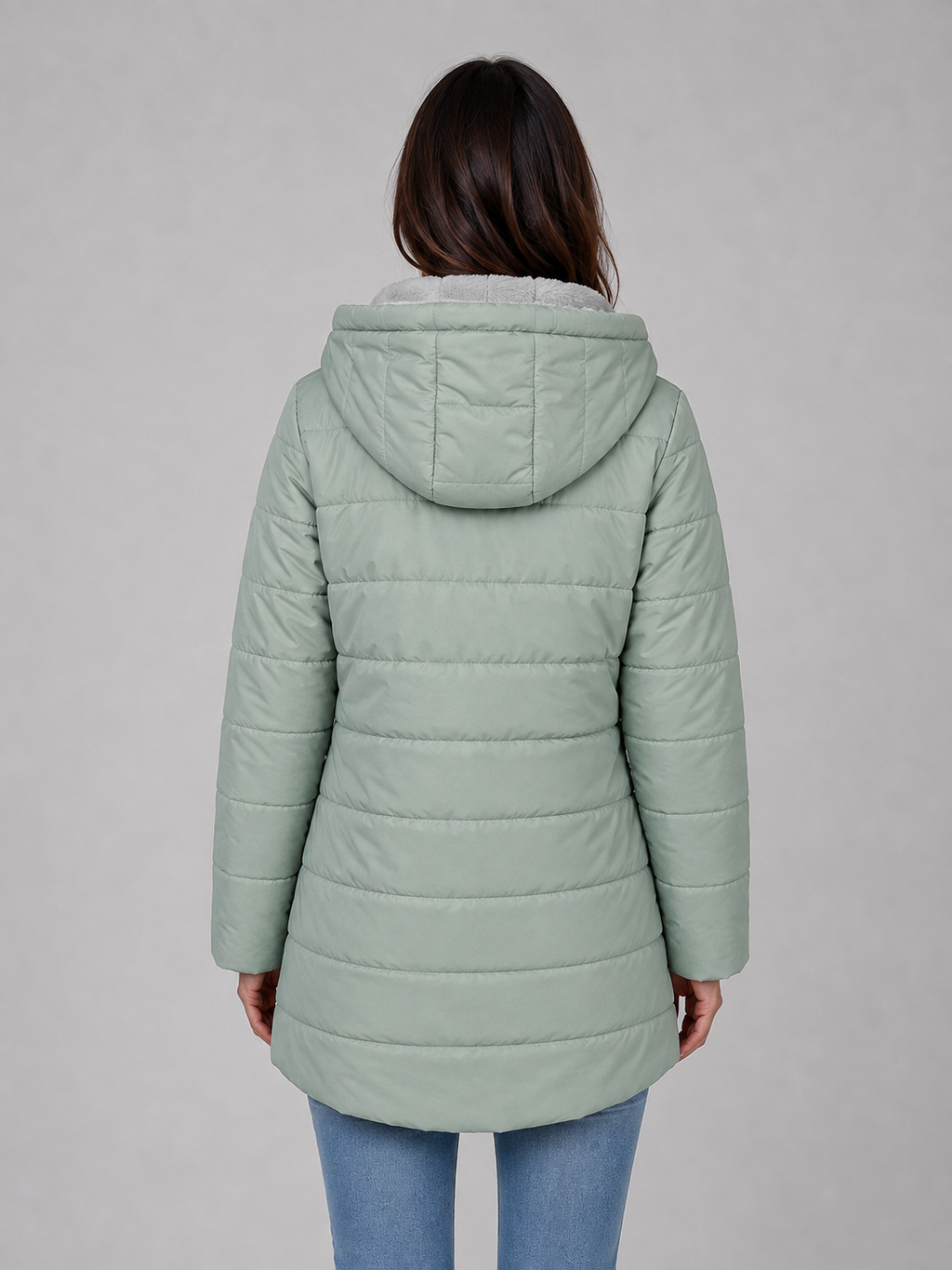 Lyra | Stylish Hooded Longline Quilted Puffer Coat