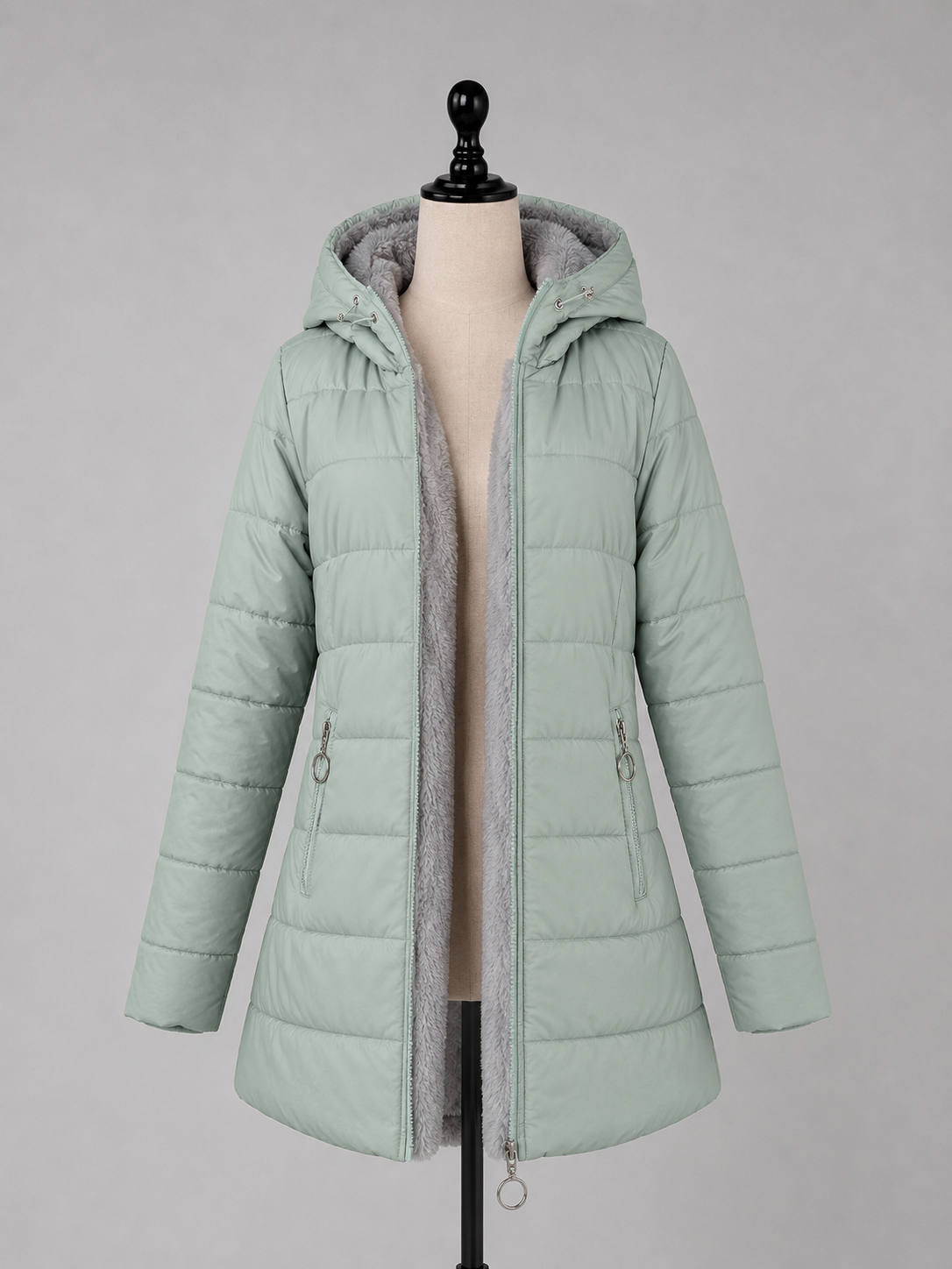 Lyra | Stylish Hooded Longline Quilted Puffer Coat