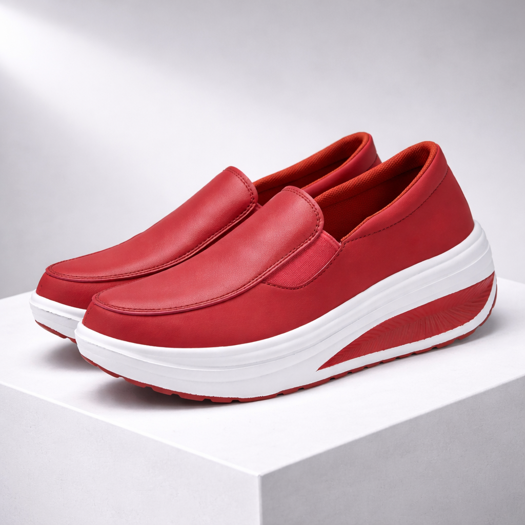 Mabel | Polished Slip-On Platform Orthopedic Shoes
