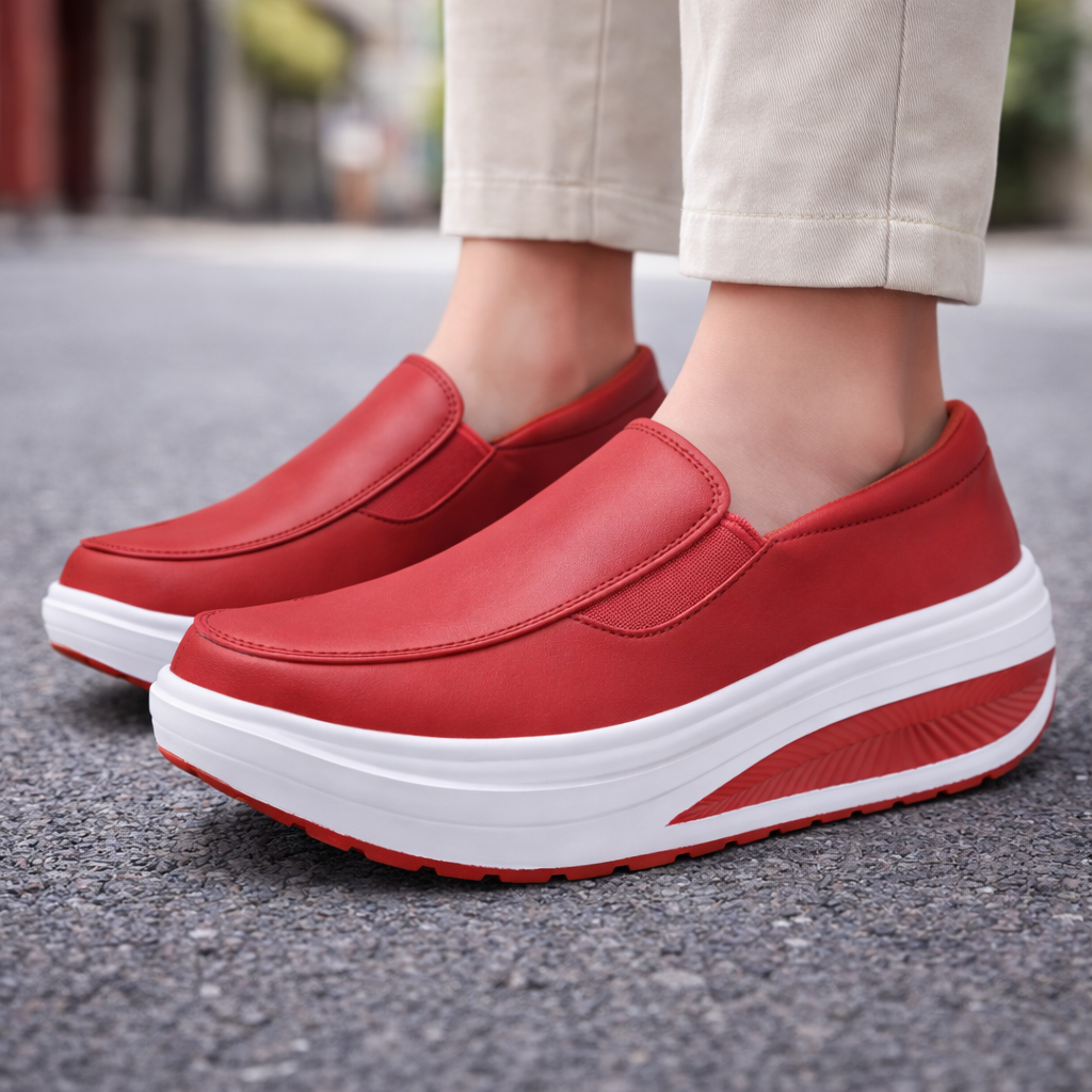 Mabel | Polished Slip-On Platform Orthopedic Shoes