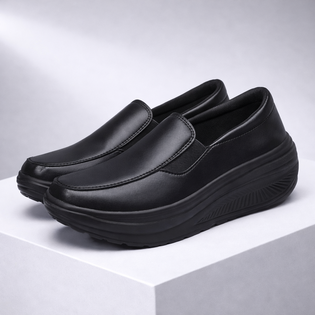 Mabel | Polished Slip-On Platform Orthopedic Shoes