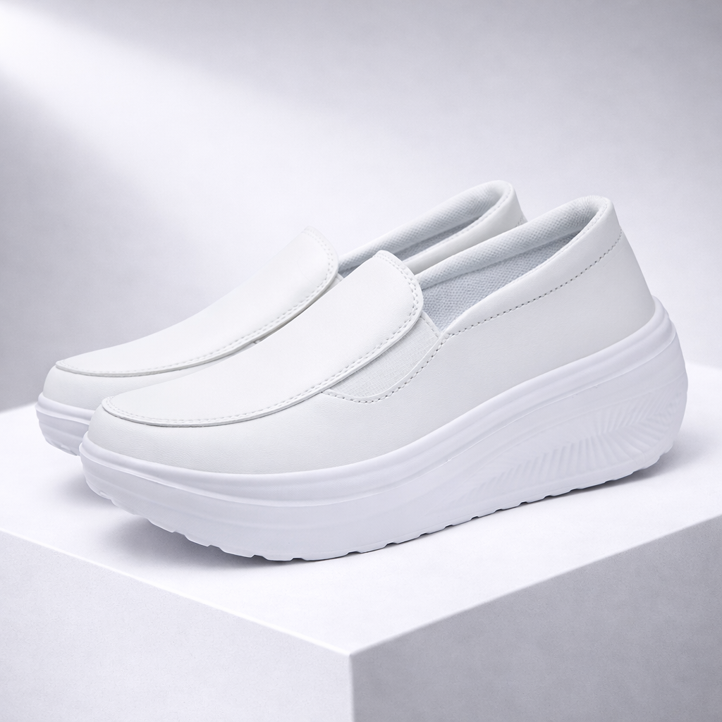Mabel | Polished Slip-On Platform Orthopedic Shoes