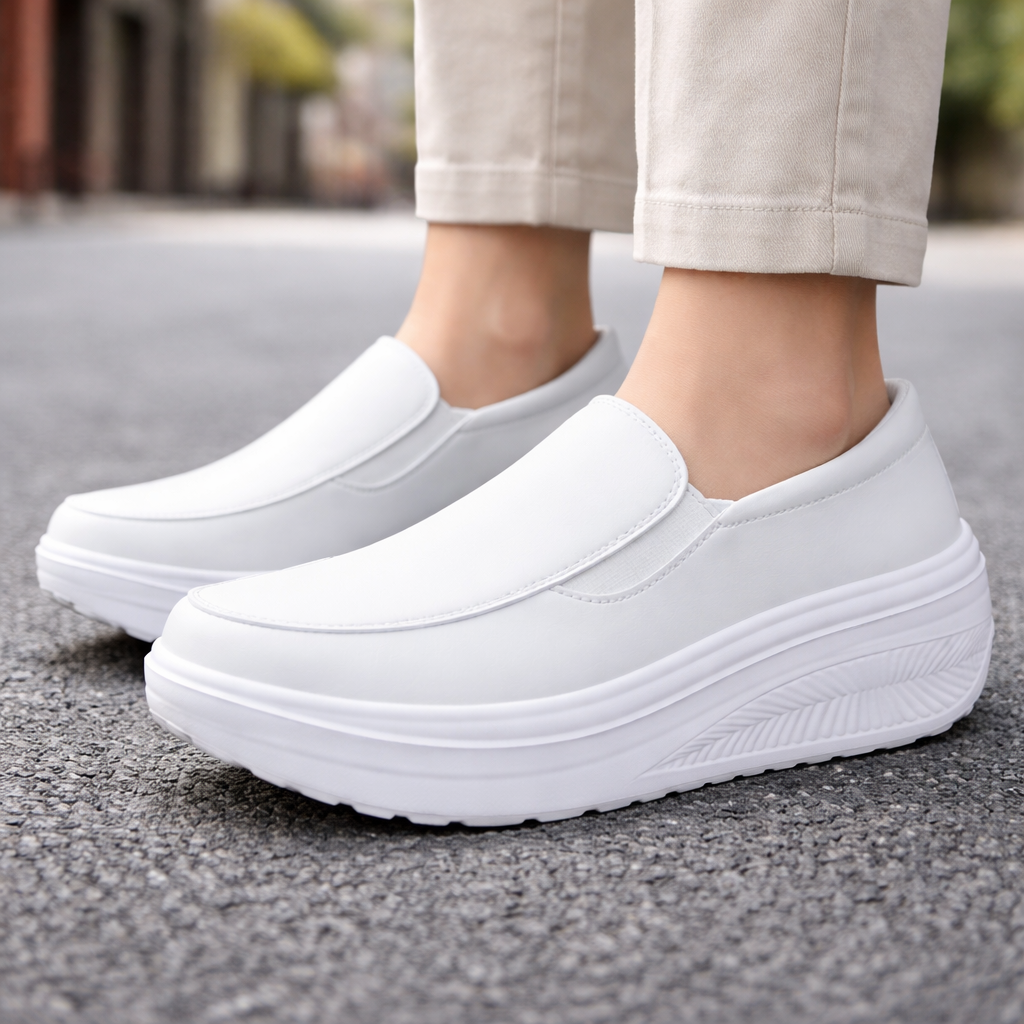 Mabel | Polished Slip-On Platform Orthopedic Shoes
