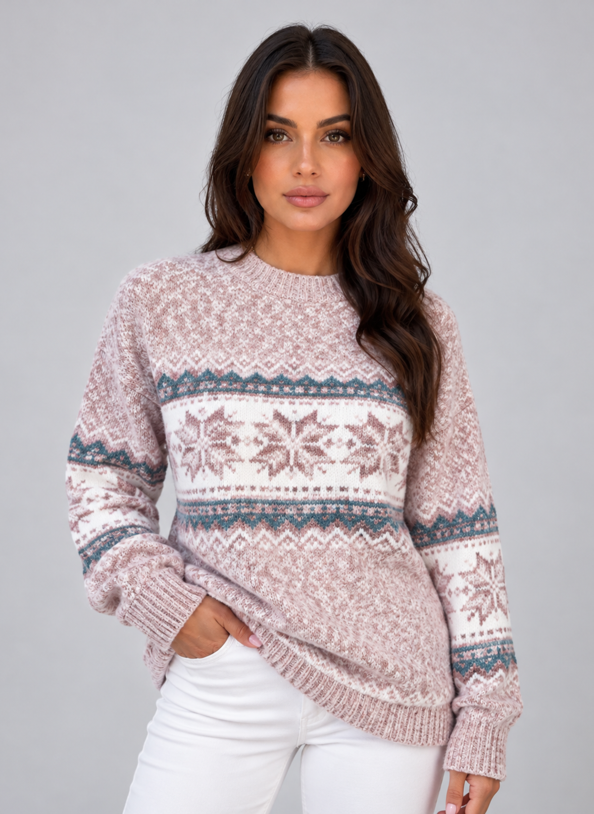Maeve | Cosy Fair Isle Christmas Jumper for Women