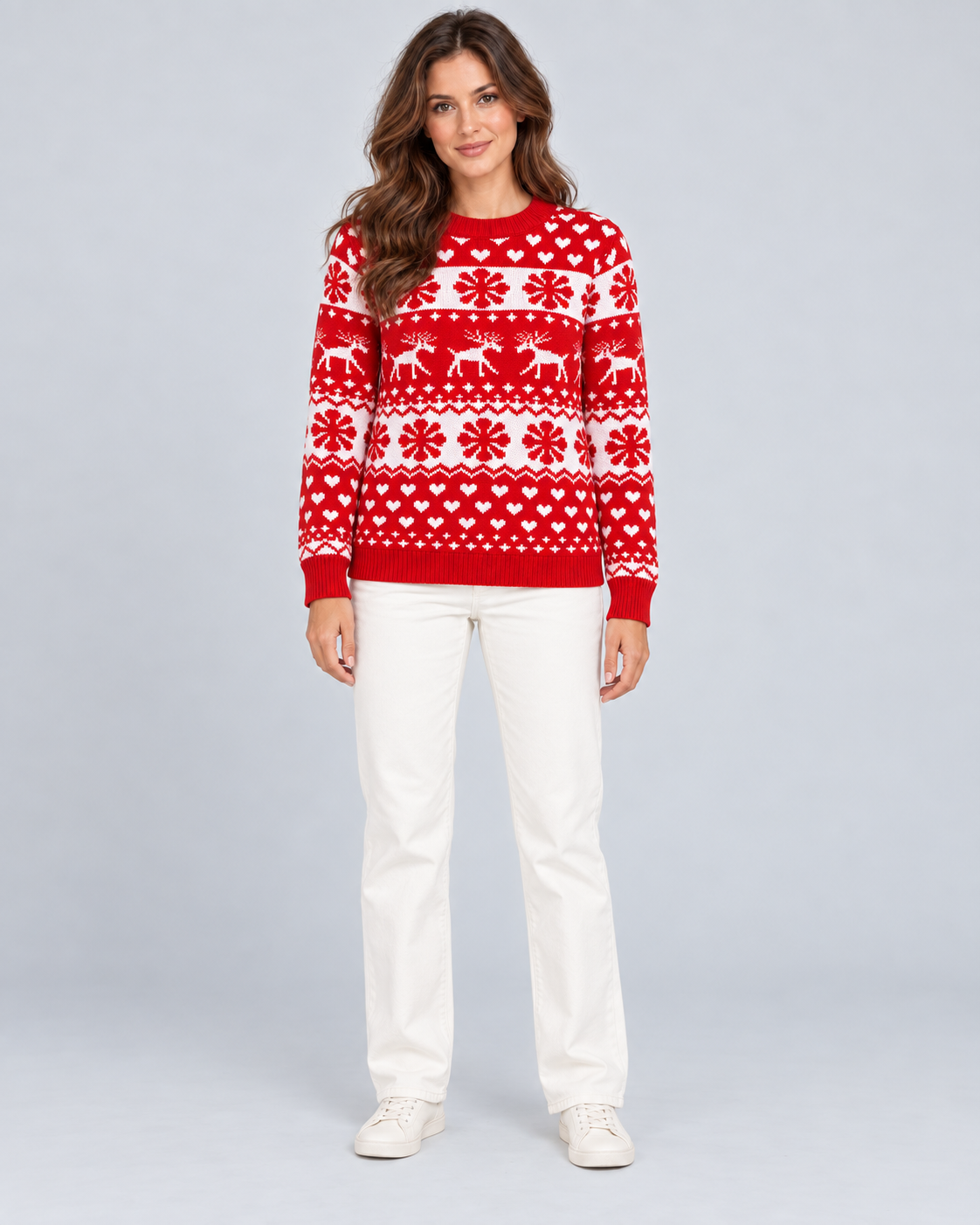 Maeve | Cosy Fair Isle Reindeer Ladies Xmas Jumpers