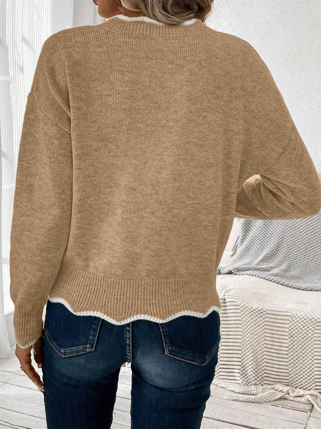 Maeve | Long Sleeve V Neck Womens Knit Jumper