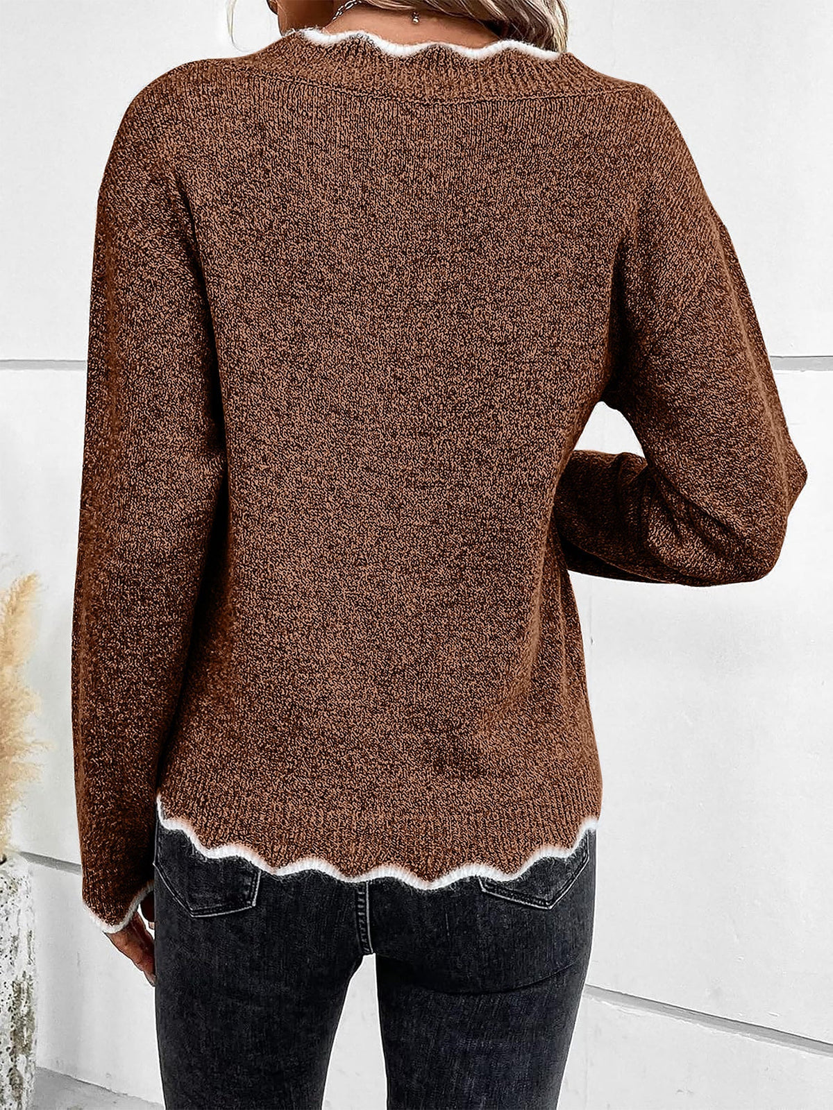 Maeve | Long Sleeve V Neck Womens Knit Jumper
