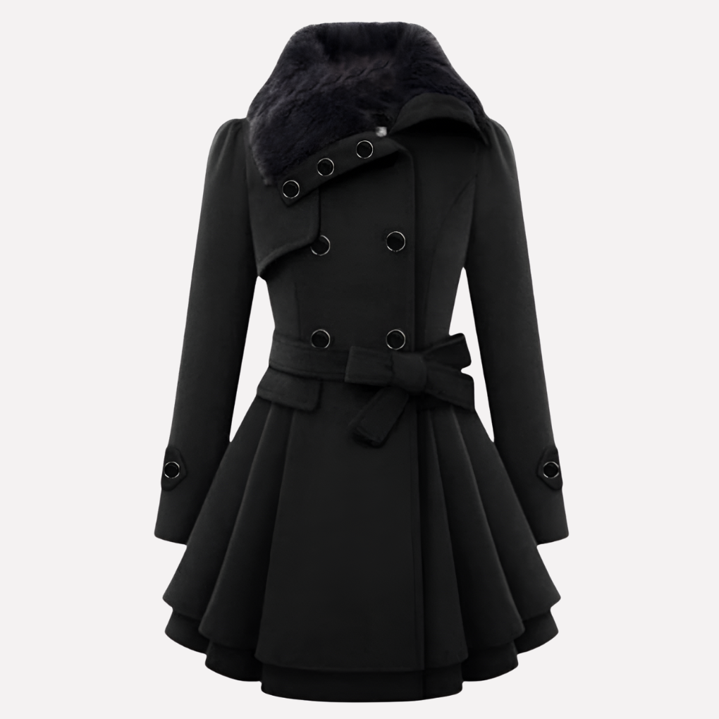 Maeve | Polished Belted Fit-and-Flare Trench Coat