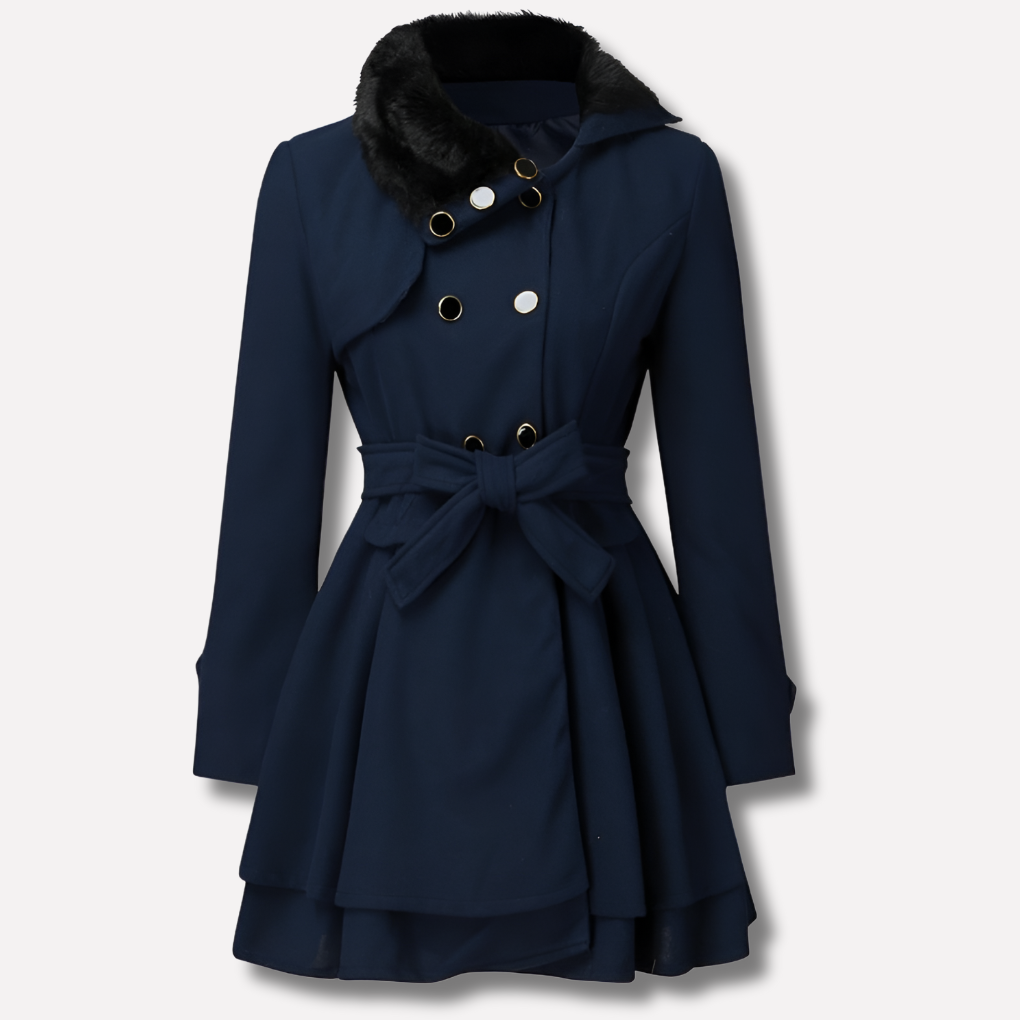 Maeve | Polished Belted Fit-and-Flare Trench Coat