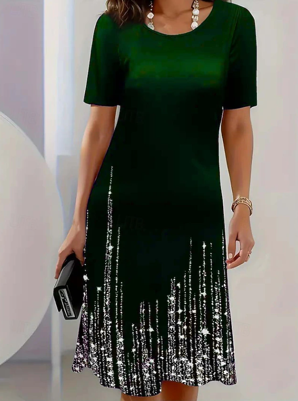 Maisie | Classic Sparkle Hem Midi Christmas Dress